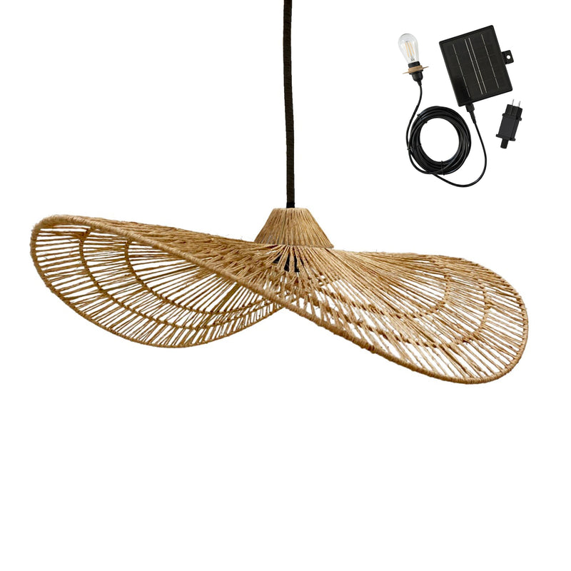 Marbella - Lámpara colgante solar - Yute - Beige