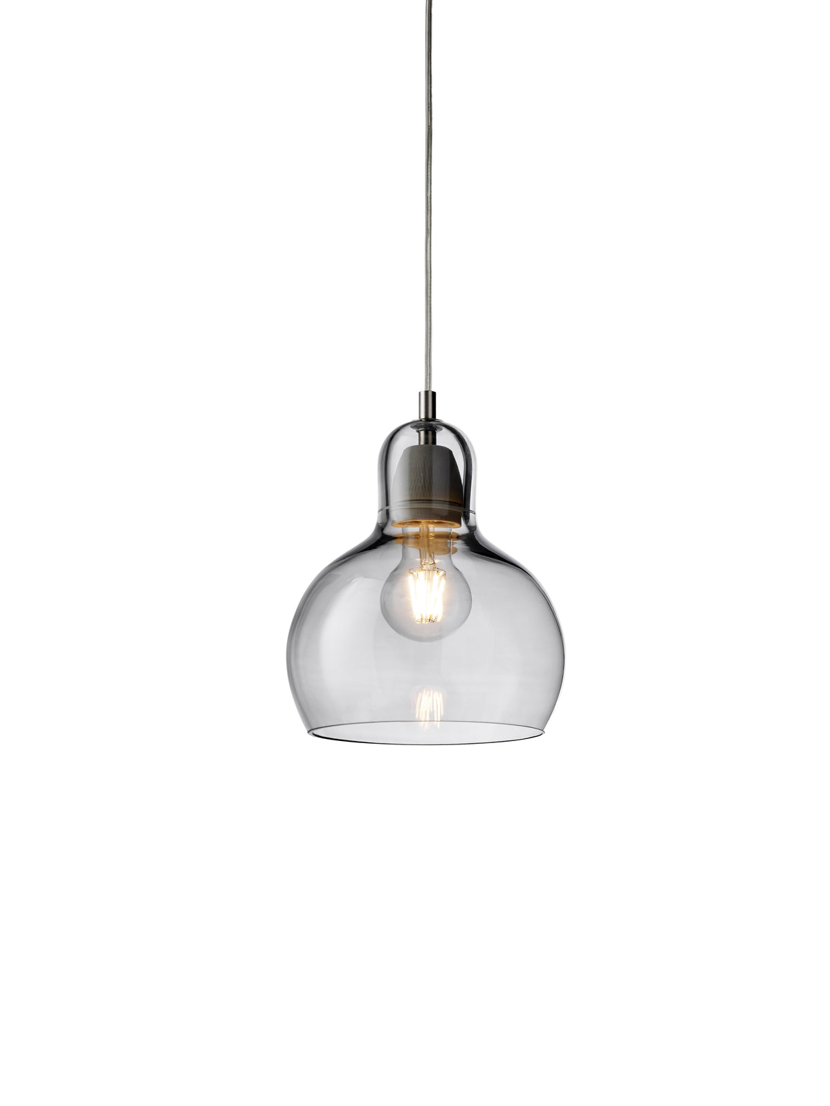 &TRADITION - Suspension Mega Bulb De &Tradition - Ø18 - Silver - Cordon Noir
