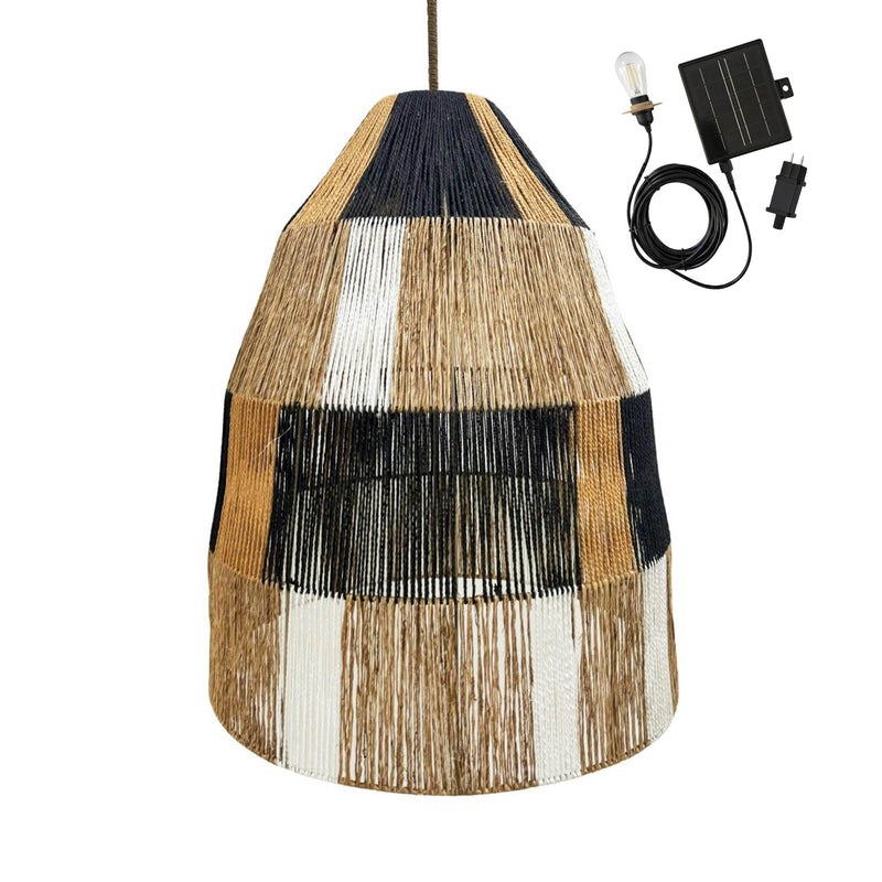 Zahara - Lámpara colgante solar - Cuerda - Beige