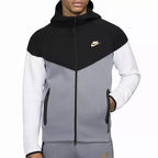 Sweat À Capuche Nike Tech Fleece Windrunner - Noir, Gris, Blanc