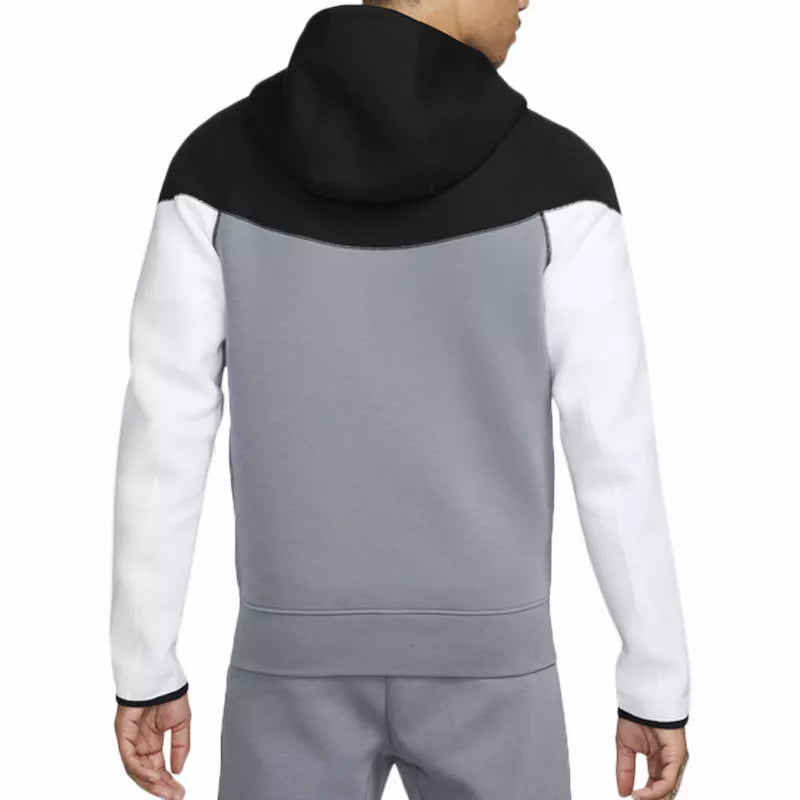 Sweat À Capuche Nike Tech Fleece Windrunner - Noir, Gris, Blanc
