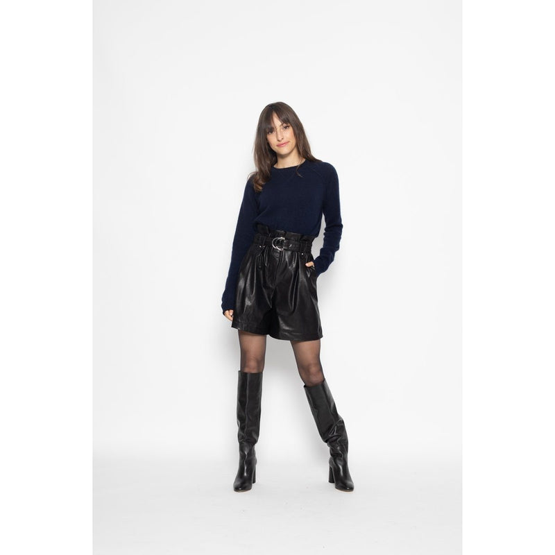 Sweat Col Rond Etret Marine, Jersey, 100% Cachemire, 2 Fils - Femme