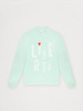 Sweat Unisexe Coup De Pinceau Vert D'Eau