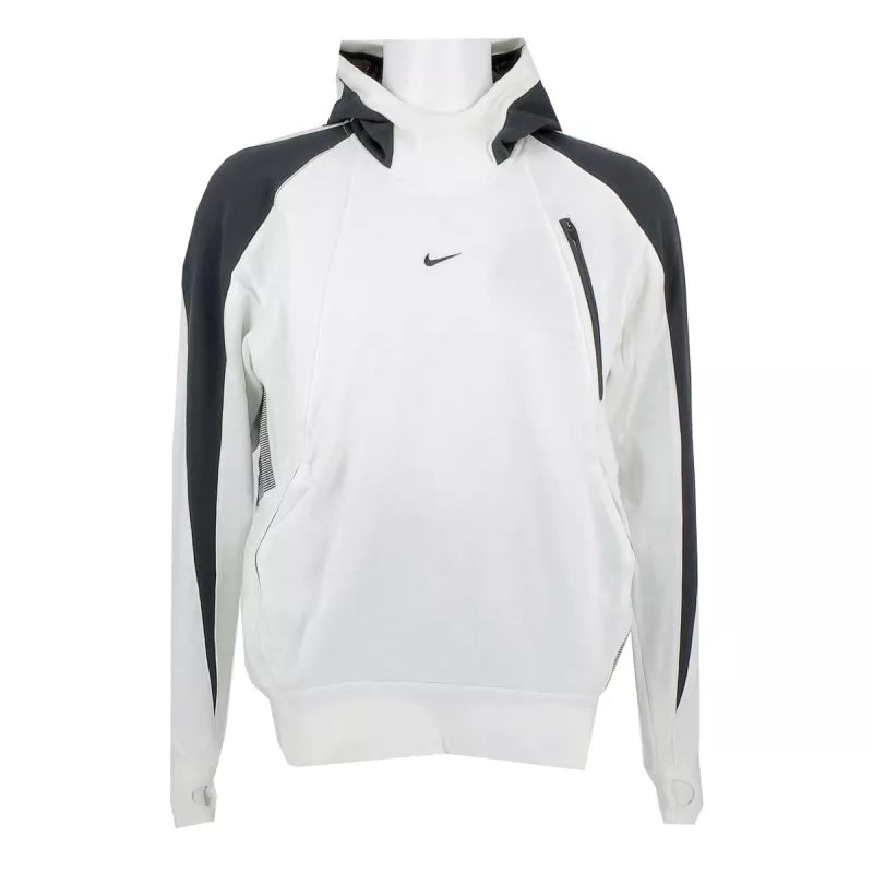 Sweatshirt À Capuche Ecru/Gris