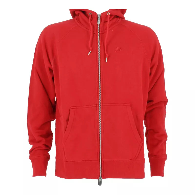 Sweat À Capuche Zippé Nike Aw77 - Rouge