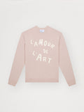 Sweat Unisexe L'Amour De L'Art Rose Glacé