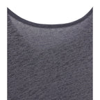 T-Shirt Col Bénitier Au Dos En Lin Irisé - Femme