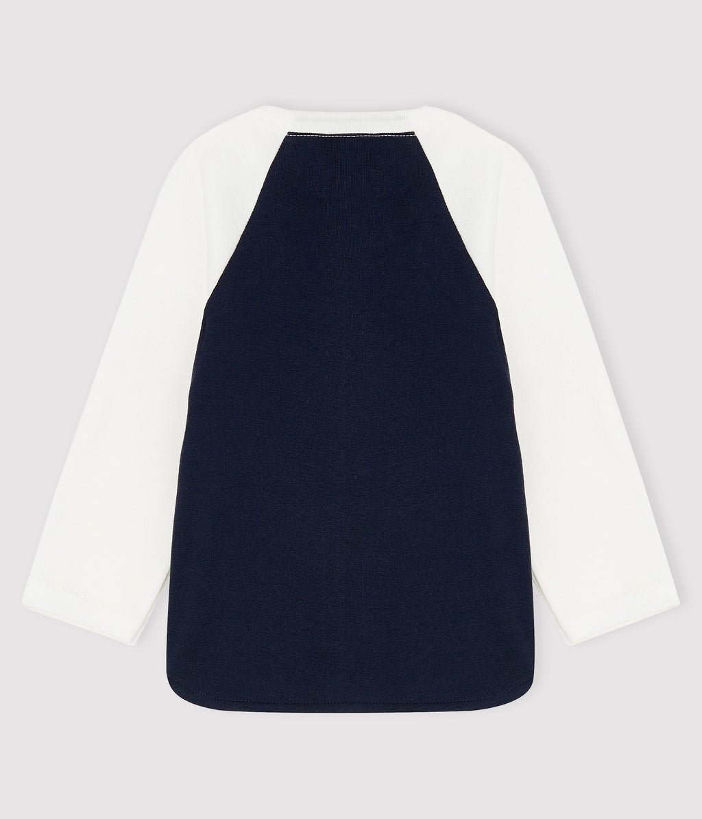 T-Shirt - Blanc Et Bleu Marine - Bébé Garçon
