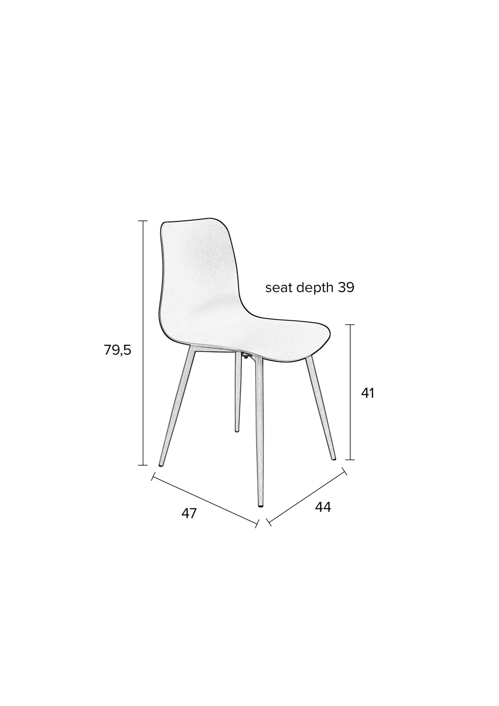 Leon - Set of 2 Dining Room Chairs - Steel - Beige