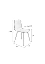 Leon - Set of 2 Dining Room Chairs - Steel - Beige