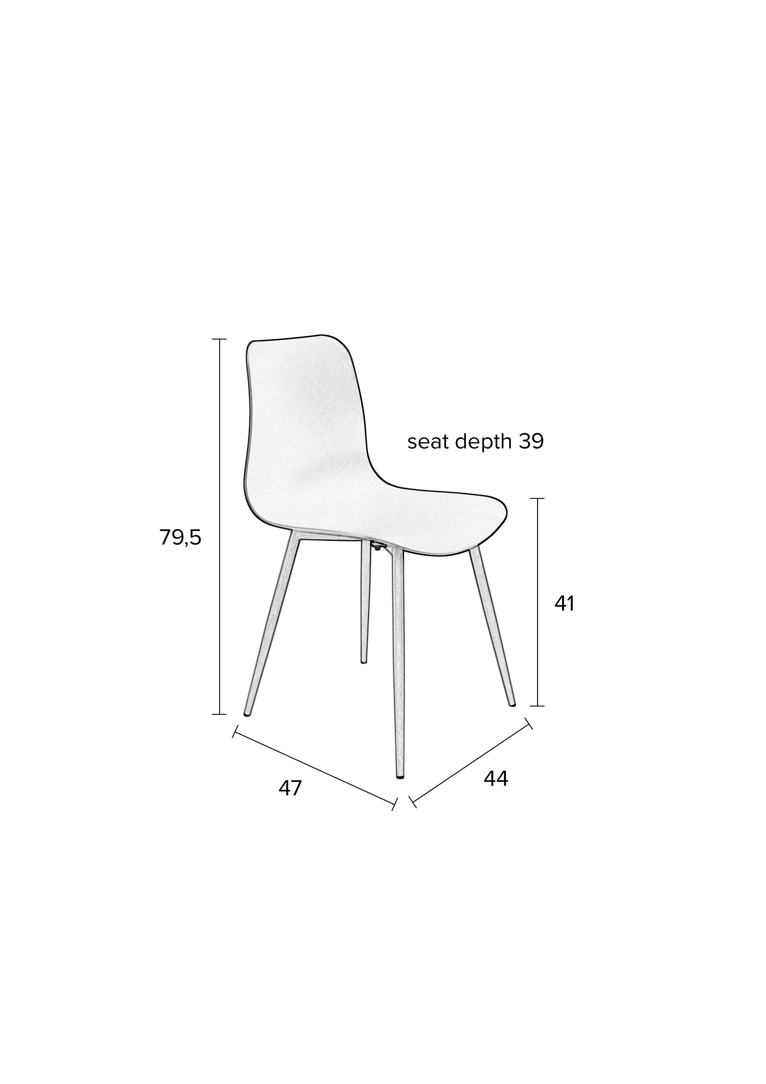 Leon - Set of 2 Dining Room Chairs - Steel - Beige