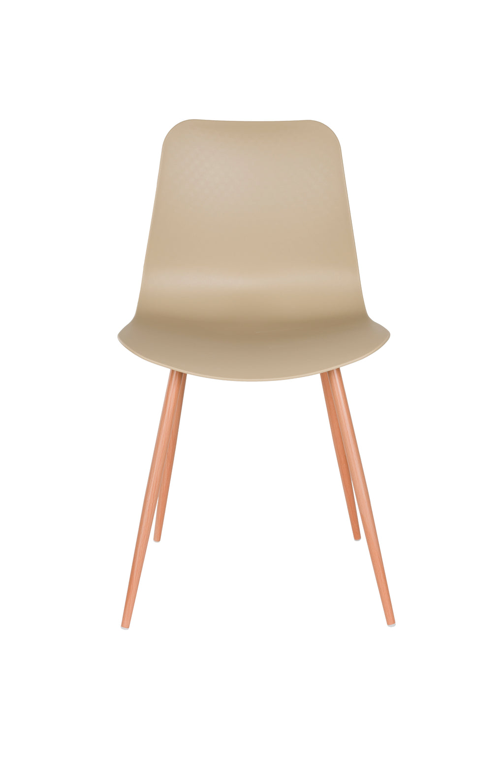 Leon - Set of 2 Dining Room Chairs - Steel - Beige