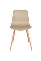 Leon - Set of 2 Dining Room Chairs - Steel - Beige