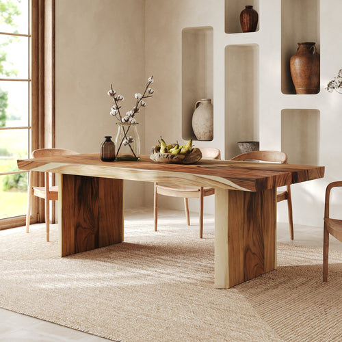 Tanah - Table Rectangulaire 8 Personnes En Bois De Suar