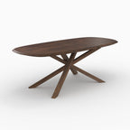 Aladin - Rectangular Table in Dark Solid Rubberwood for 10 People
