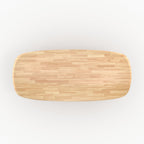 Aladin - Rectangular Table in Light Solid Rubberwood for 10 People