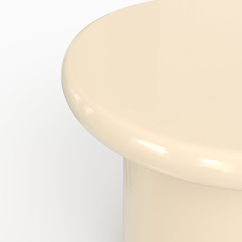 Apoline - Table D'Appoint Laquée Blanche En Mdf