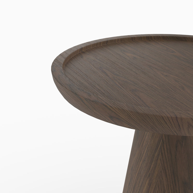 Côme - Table D'Appoint En Placage Noyer