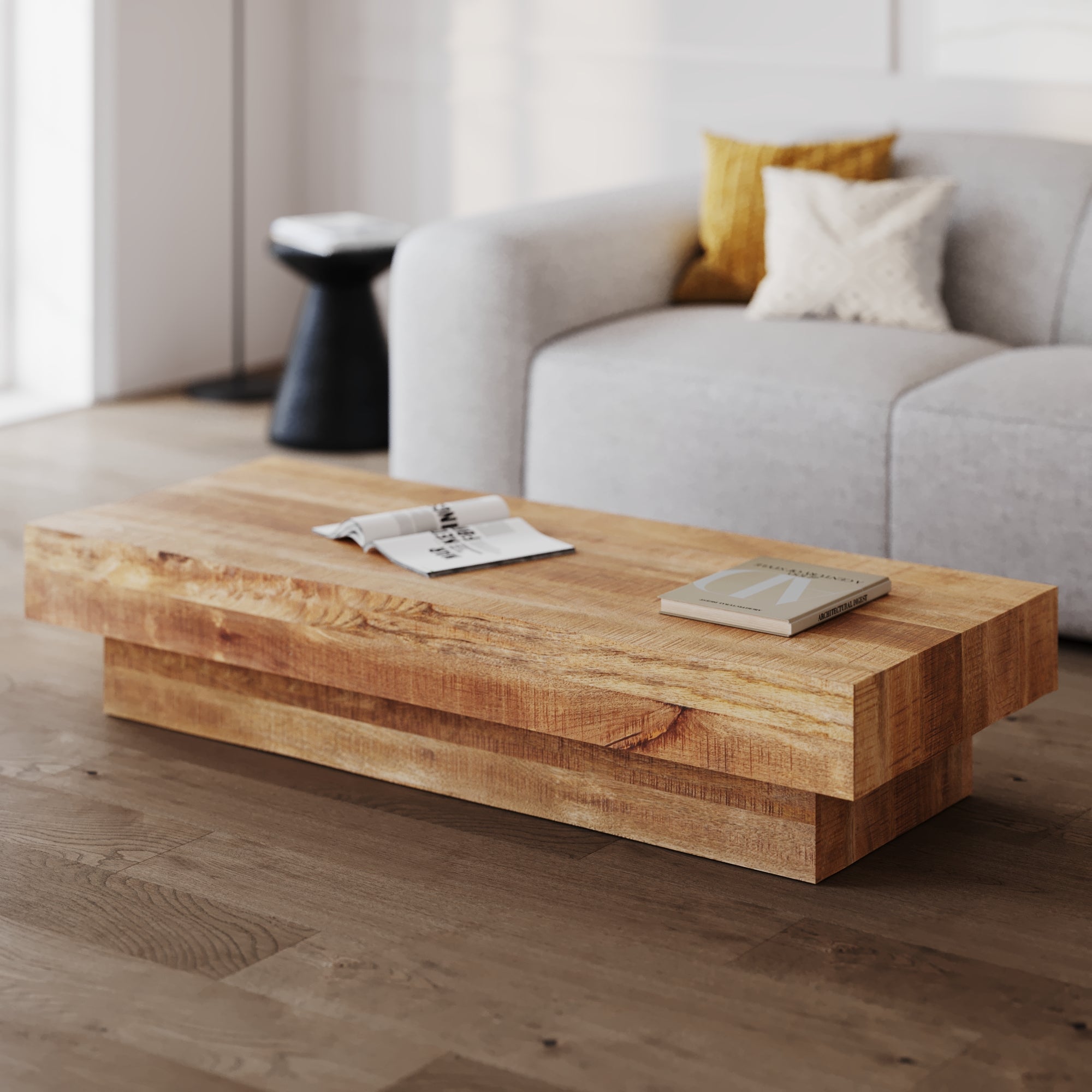 Areto - Mesa de centro de madera de mango
