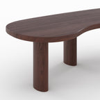 Brandan - Mindi Dark Organic Solid Wood Coffee Table