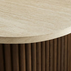 Esther - Square Coffee Table with Natural Travertine Effect