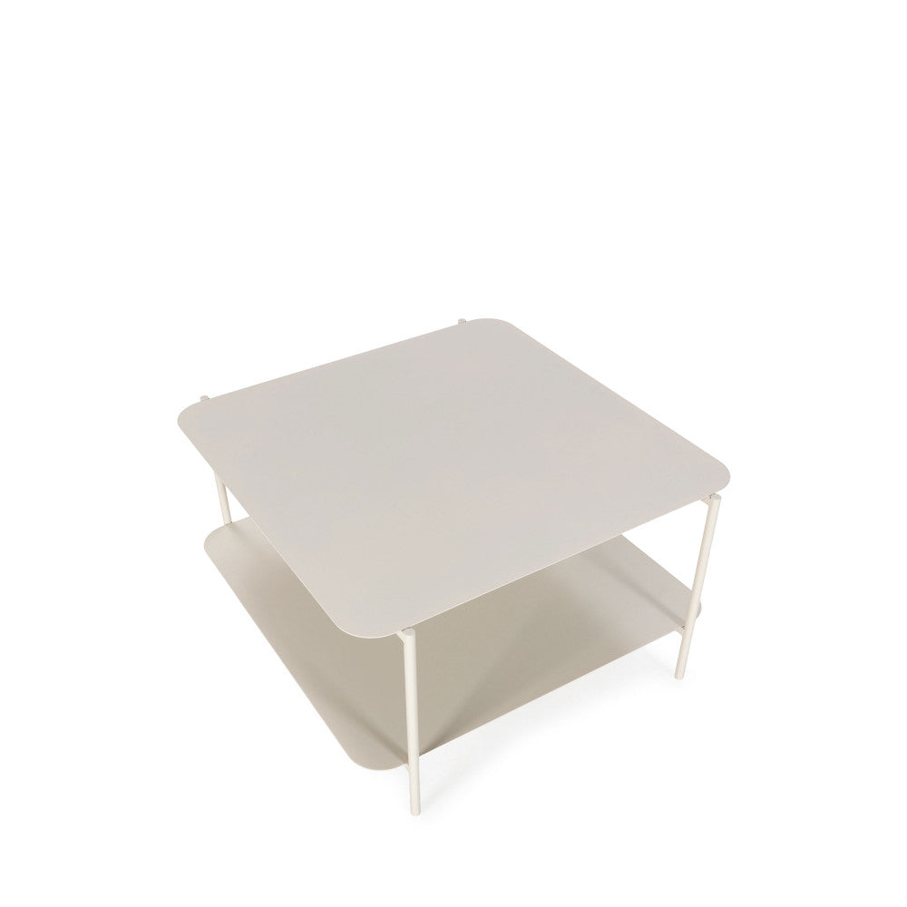 Judith - Double-Top Coffee Table - Metal - Beige