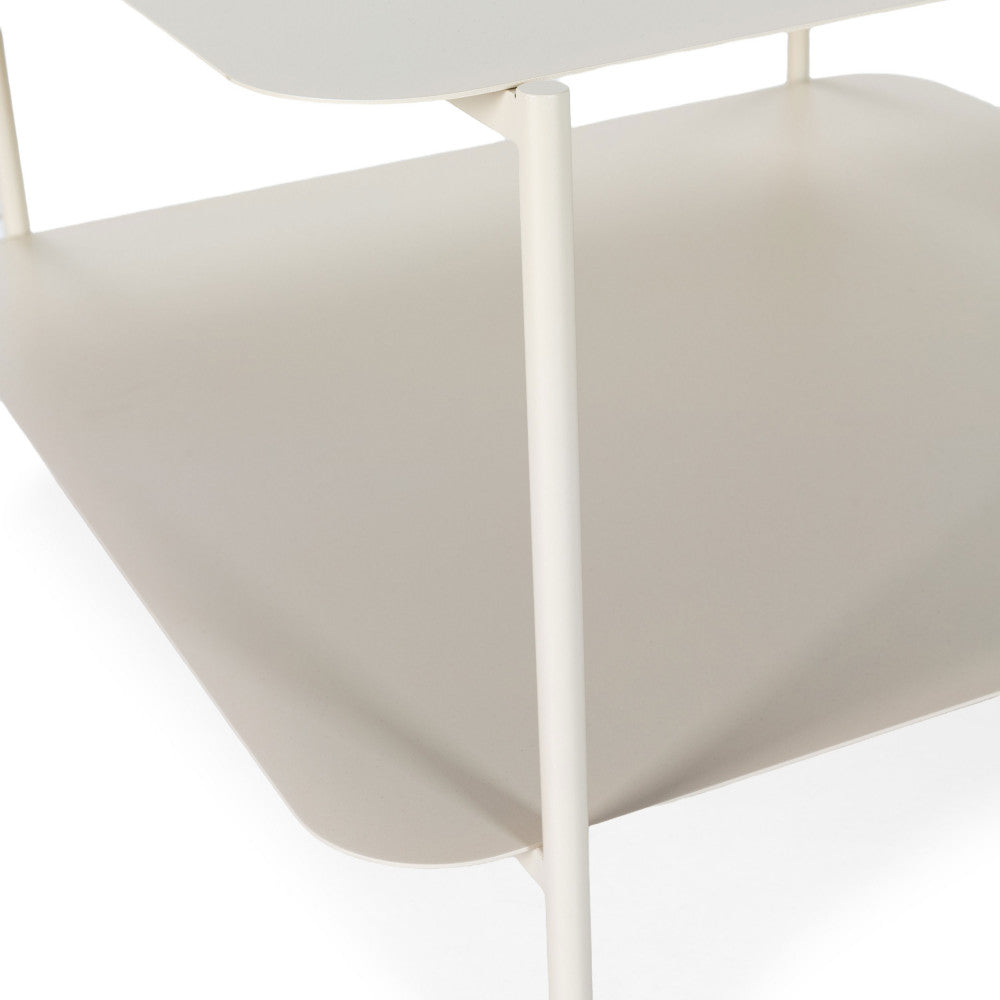 Judith - Double-Top Coffee Table - Metal - Beige