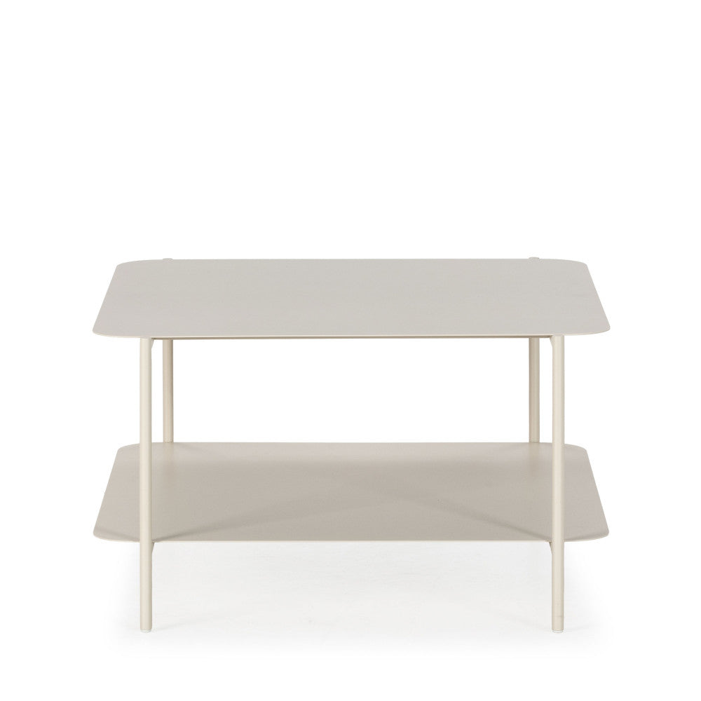 Judith - Double-Top Coffee Table - Metal - Beige