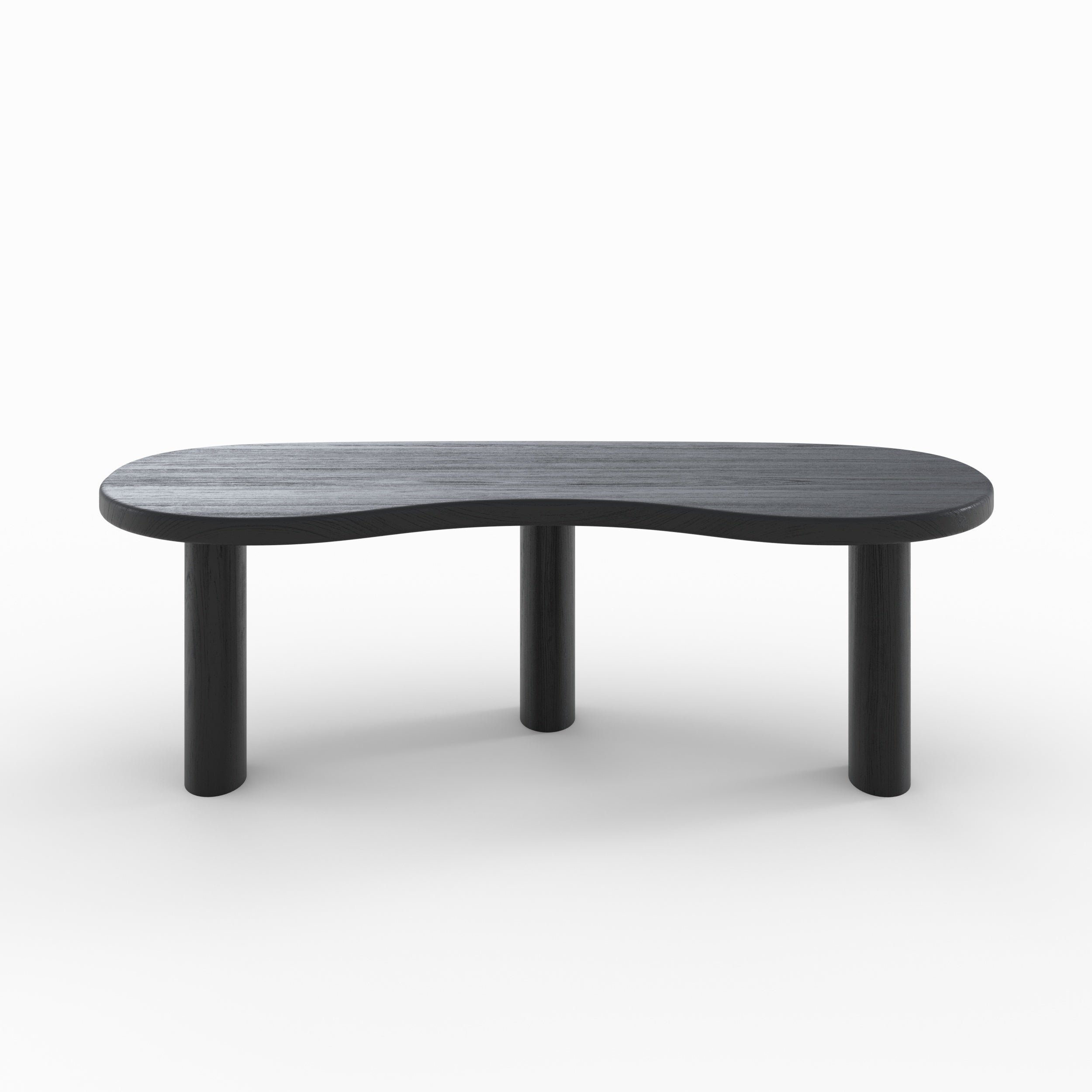 Brandan - Table Basse Organique En Bois Massif De Mindi Noir