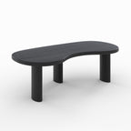 Brandan - Table Basse Organique En Bois Massif De Mindi Noir