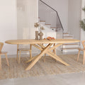 Aladin - Rectangular Table in Light Solid Rubberwood for 10 People