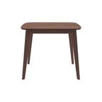 Julio - Square Table for 4 People in Dark Wood with Walnut Finish