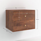 Oréa - Suspended Bedside Table in Mango Wood