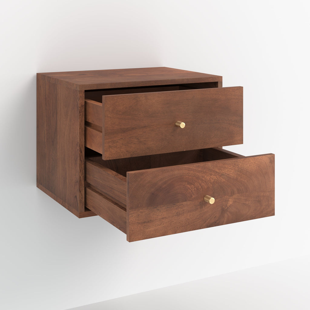 Oréa - Suspended Bedside Table in Mango Wood
