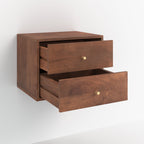 Oréa - Suspended Bedside Table in Mango Wood