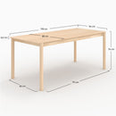 Irène - Table Rectangulaire En Placage Frêne Effet Blanchi 6 Places