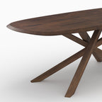 Aladin - Rectangular Table in Dark Solid Rubberwood for 10 People