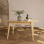 Eddy - Table Ovale 6 Personnes En Bois Clair