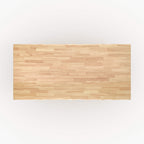 Robin - Rectangular Table in Light Solid Rubberwood for 8 People