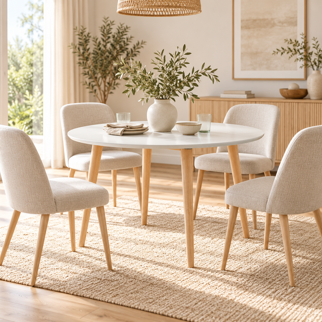 Oratello - Table À Manger - Laqué Blanc Mat