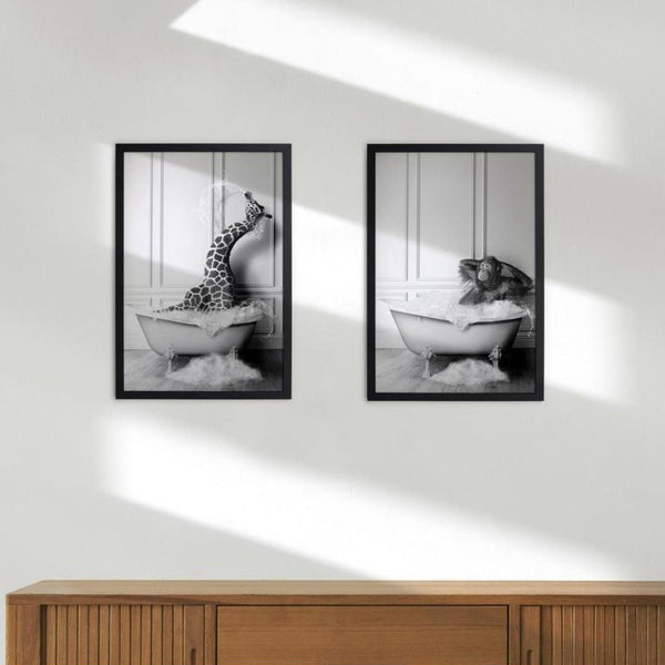 Really Nice Things - Imagen enmarcada - Giraffe Bath