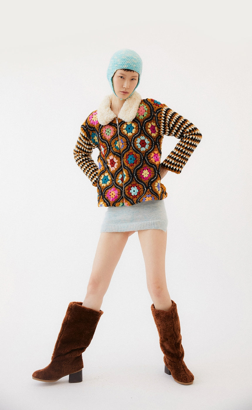Wool Jacket Clara - Rust Brown