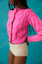 Jackie Wool Cardigan - Pink