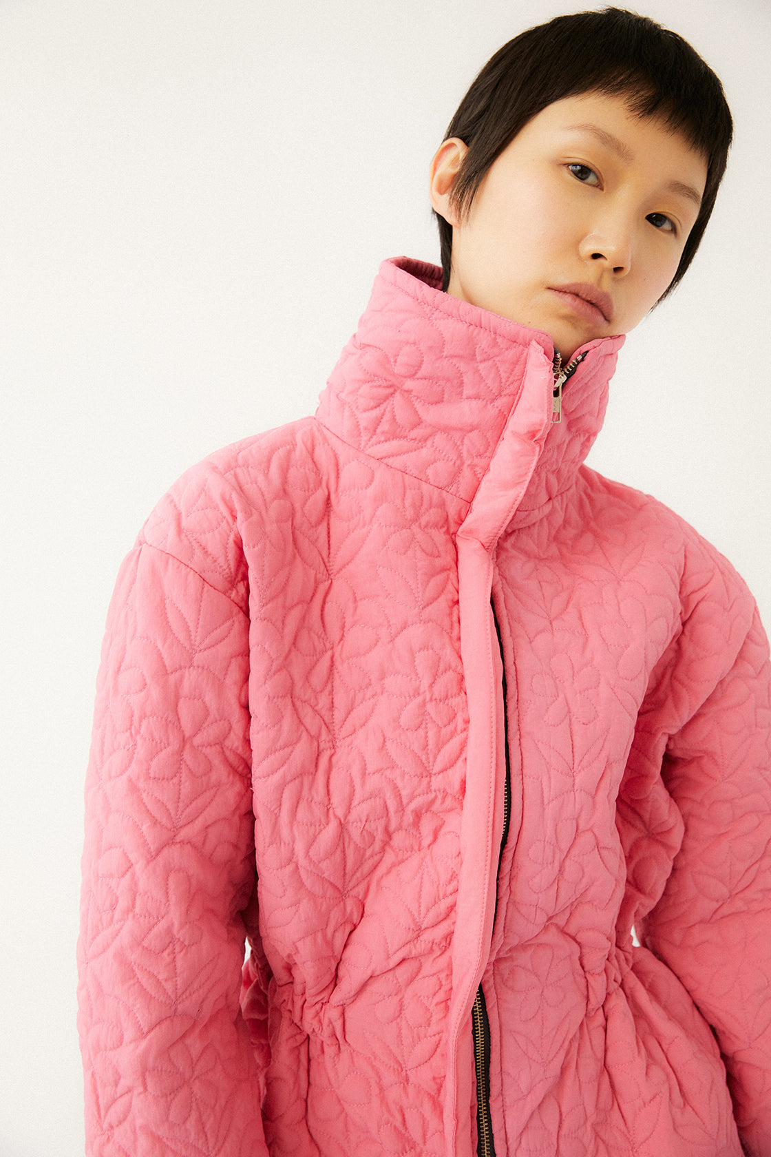 Veste Matelassée À Fleurs Kika - Tan