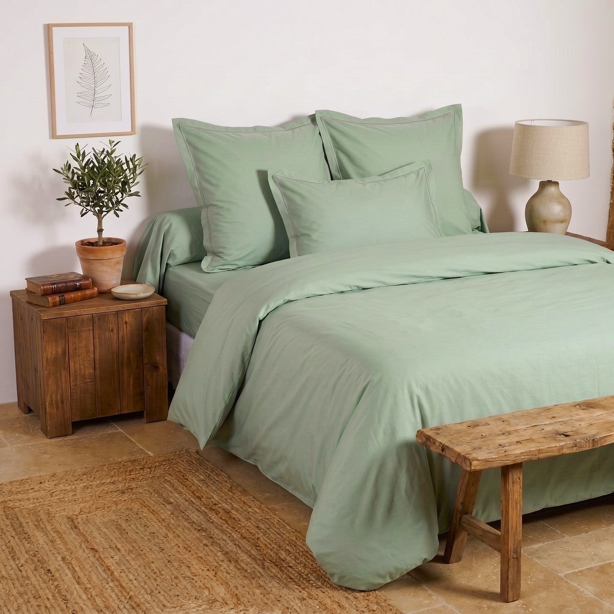 Uni Percale - Taie Oreiller - Fougere