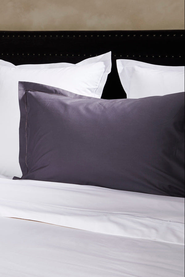 Uni Percale - Taie Oreiller - Percale De Coton - Anthracite