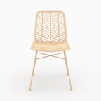 Tamara - Lot De 2 Chaises En Rotin Naturel Et Pieds Beiges