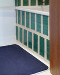 Tapis De Bain - Bleu Nuit Liseré Blanc