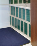 Tapis De Bain - Bleu Nuit Liseré Kaki