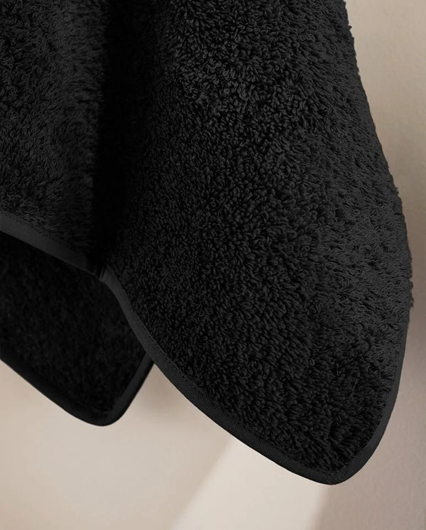 Serviette Cheveux - Noir Liseré Noir